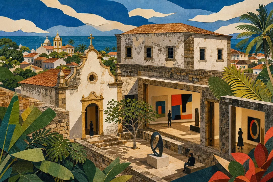 Museu de Arte Contemporânea de Olinda — MAC — Ilustração editorial autoral do Meu Recife — não é fotografia documental.