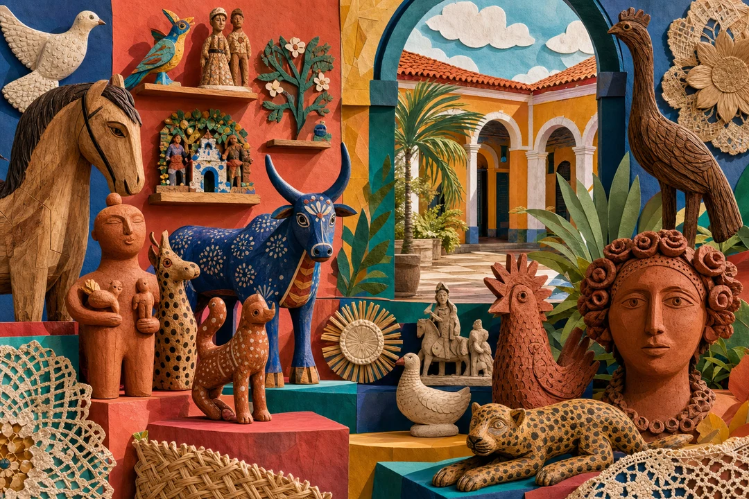 Museu de Arte Popular — Ilustração editorial autoral do Meu Recife — não é fotografia documental.